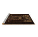 Sideview of Machine Washable Persian Brown Traditional Rug, wshtr2695brn