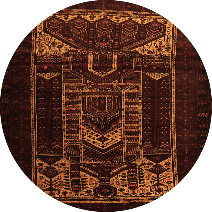 Square Persian Orange Traditional Rug, tr2695org