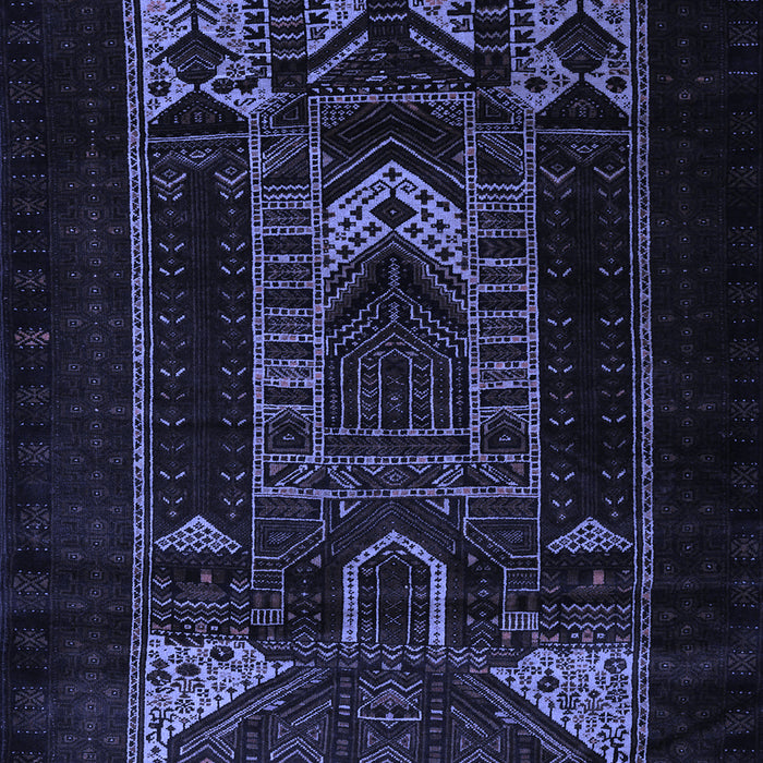 Machine Washable Persian Blue Traditional Rug, wshtr2695blu