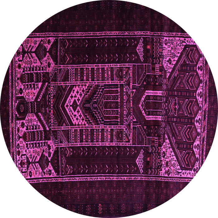 Round Persian Pink Traditional Rug, tr2695pnk