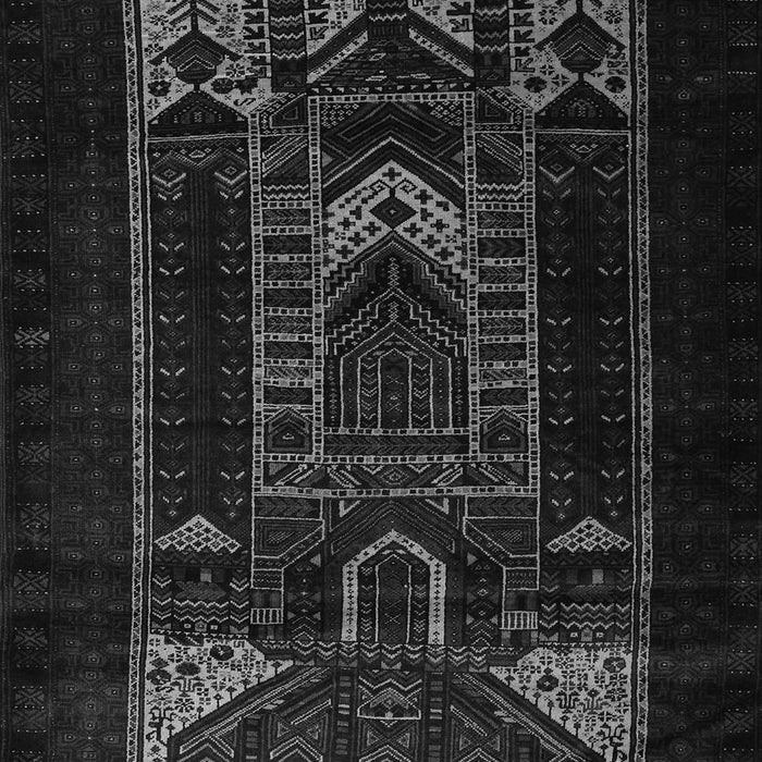 Serging Thickness of Machine Washable Persian Gray Traditional Rug, wshtr2695gry