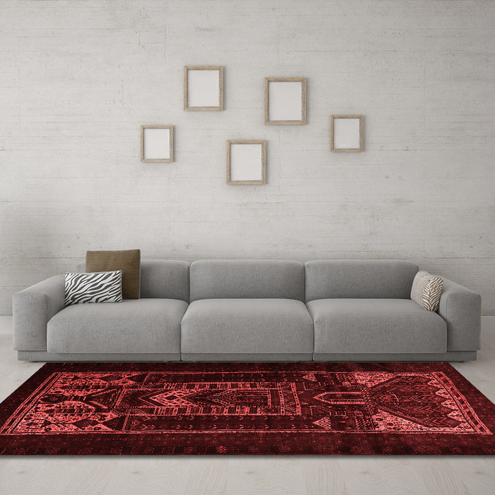 Traditional Red Washable Rugs