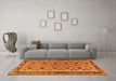 Machine Washable Southwestern Orange Country Area Rugs in a Living Room, wshtr2696org