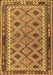 Machine Washable Southwestern Brown Country Rug, wshtr2696brn