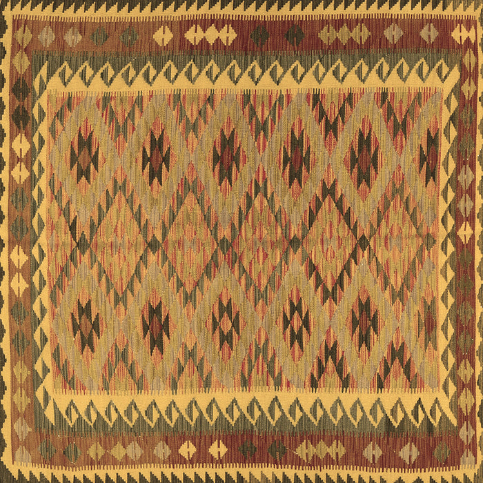 Square Southwestern Brown Country Rug, tr2696brn