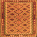 Serging Thickness of Southwestern Orange Country Rug, tr2696org