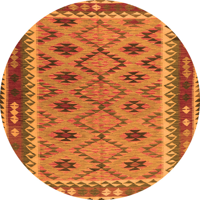 Square Southwestern Orange Country Rug, tr2696org