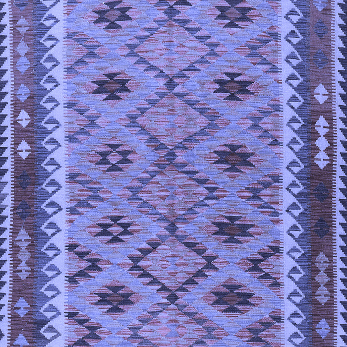 Machine Washable Southwestern Blue Country Rug, wshtr2696blu