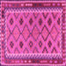 Square Southwestern Pink Country Rug, tr2696pnk