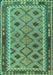 Southwestern Turquoise Country Rug, tr2696turq