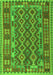 Serging Thickness of Machine Washable Persian Green Traditional Area Rugs, wshtr2697grn