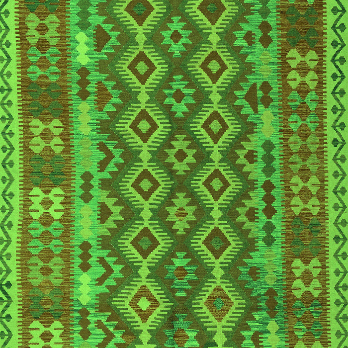 Serging Thickness of Machine Washable Persian Green Traditional Area Rugs, wshtr2697grn