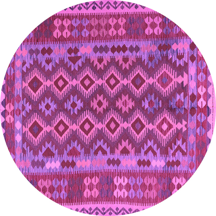 Round Persian Purple Traditional Rug, tr2697pur