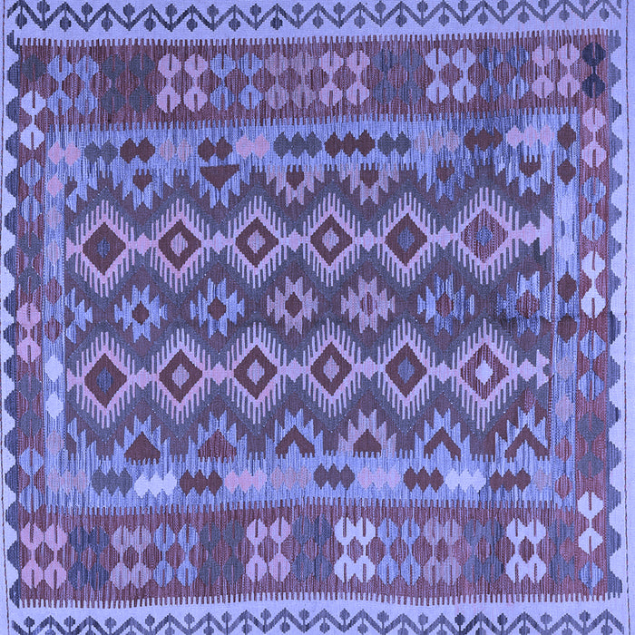 Square Persian Blue Traditional Rug, tr2697blu