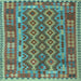 Square Persian Light Blue Traditional Rug, tr2697lblu