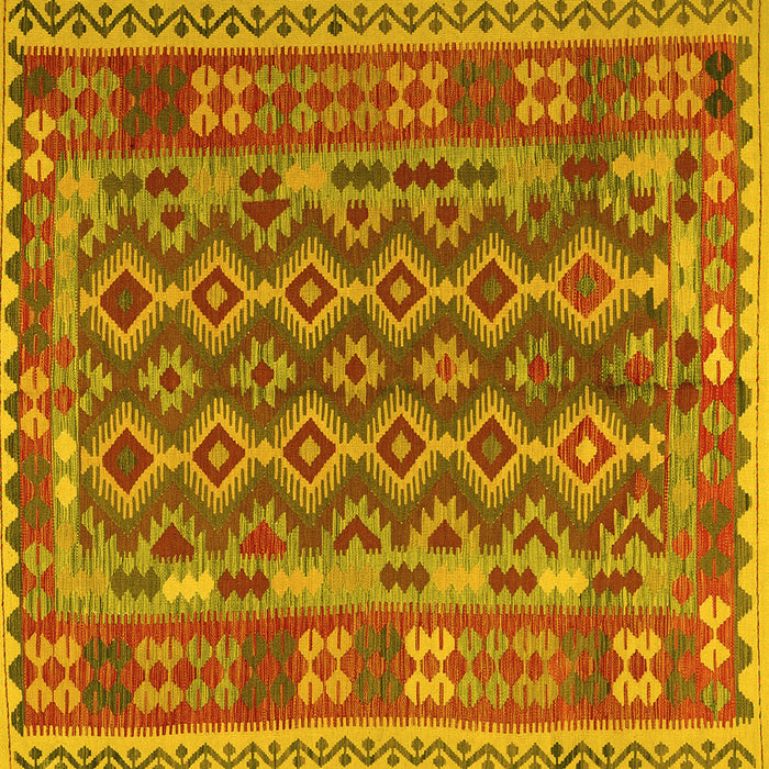Square Persian Yellow Traditional Rug, tr2697yw