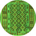 Machine Washable Persian Green Traditional Area Rugs, wshtr2697grn