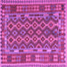 Square Persian Purple Traditional Rug, tr2697pur