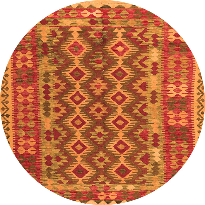 Square Persian Orange Traditional Rug, tr2697org