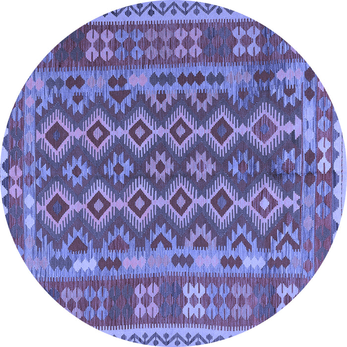Round Persian Blue Traditional Rug, tr2697blu