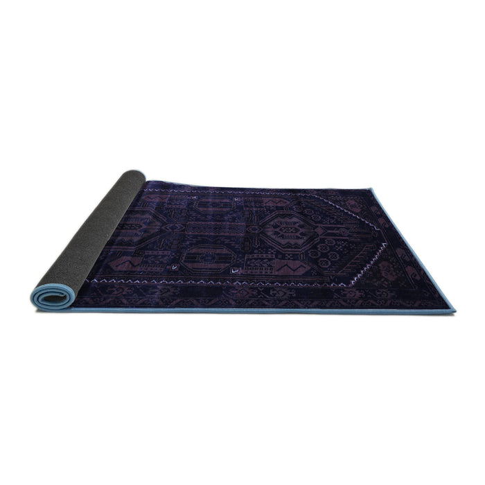 Sideview of Persian Blue Traditional Rug, tr2698blu