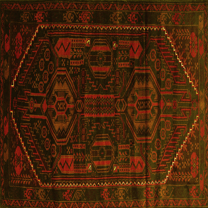 Square Persian Yellow Traditional Rug, tr2698yw