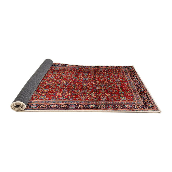 Sideview of Traditional Orange Salmon Pink Persian Rug, tr2699