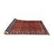 Sideview of Traditional Orange Salmon Pink Persian Rug, tr2699