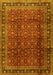 Machine Washable Persian Yellow Traditional Rug, wshtr2699yw