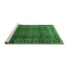 Sideview of Machine Washable Persian Emerald Green Traditional Area Rugs, wshtr2699emgrn