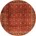 Square Persian Orange Traditional Rug, tr2699org