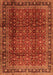 Serging Thickness of Machine Washable Persian Orange Traditional Area Rugs, wshtr2699org