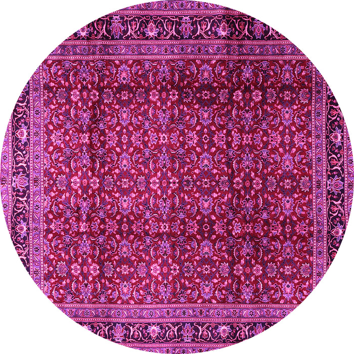 Round Persian Pink Traditional Rug, tr2699pnk