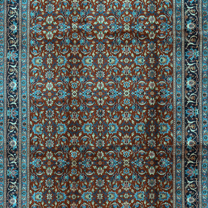 Machine Washable Persian Light Blue Traditional Rug, wshtr2699lblu