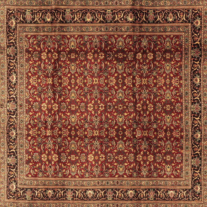 Square Machine Washable Persian Brown Traditional Rug, wshtr2699brn