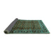 Sideview of Persian Turquoise Traditional Rug, tr2699turq