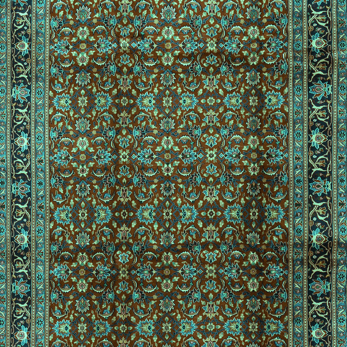 Machine Washable Persian Turquoise Traditional Area Rugs, wshtr2699turq