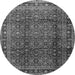 Machine Washable Persian Gray Traditional Rug, wshtr2699gry