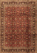 Machine Washable Persian Brown Traditional Rug, wshtr2699brn