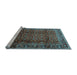 Sideview of Machine Washable Persian Light Blue Traditional Rug, wshtr2699lblu