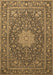 Machine Washable Persian Brown Traditional Rug, wshtr269brn