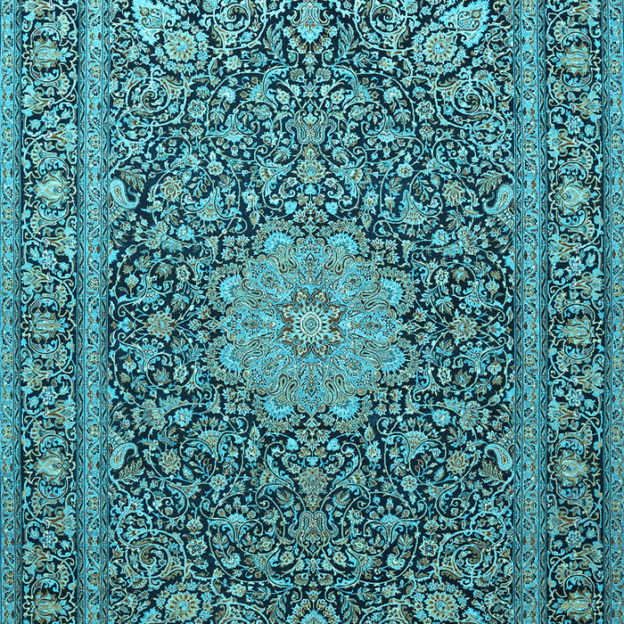 Machine Washable Persian Light Blue Traditional Rug, wshtr269lblu