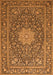 Serging Thickness of Machine Washable Persian Orange Traditional Area Rugs, wshtr269org