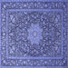Square Persian Blue Traditional Rug, tr269blu
