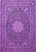 Machine Washable Persian Purple Traditional Area Rugs, wshtr269pur