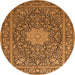 Square Persian Orange Traditional Rug, tr269org