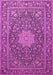 Machine Washable Persian Pink Traditional Rug, wshtr269pnk