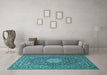 Machine Washable Persian Light Blue Traditional Rug in a Living Room, wshtr269lblu