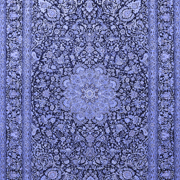 Machine Washable Persian Blue Traditional Rug, wshtr269blu