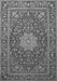 Serging Thickness of Machine Washable Persian Gray Traditional Rug, wshtr269gry